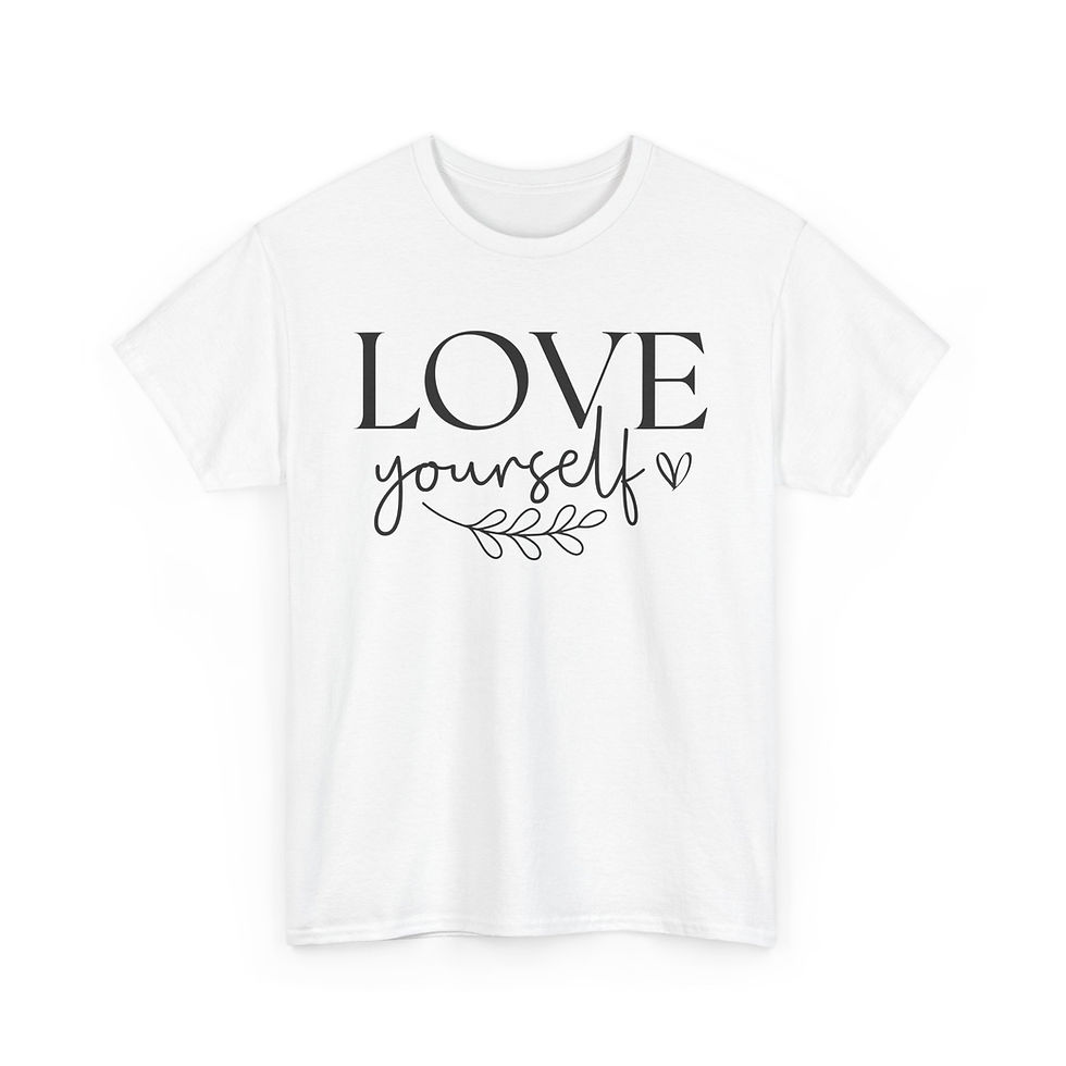 Thumbnail: Love Yourself Tshirt, Unisex Heavy Cotton Tee for Women