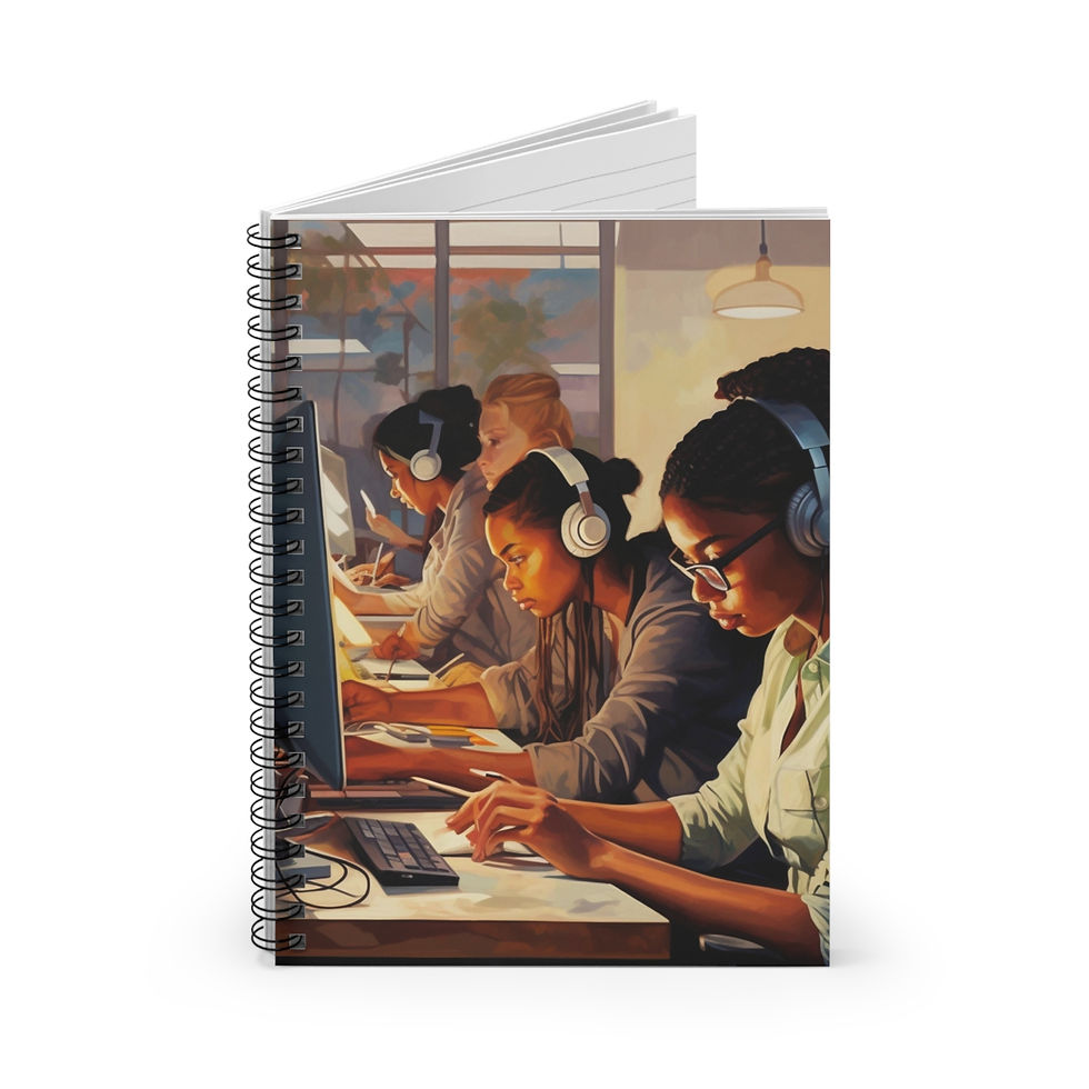 Thumbnail: Black Girls in Tech, STEM Notebook featuring Young Black Women, School Supplies