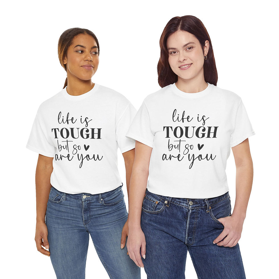 Thumbnail: Life is tough tshirt, Unisex Heavy Cotton Tee, women's graphic tshirt