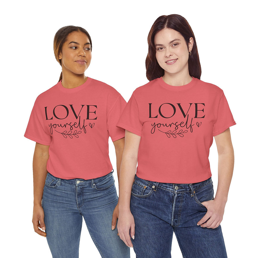 Thumbnail: Love Yourself Tshirt, Unisex Heavy Cotton Tee for Women