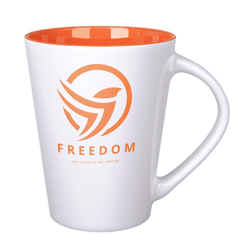 keramikinis puodelis su logotipu