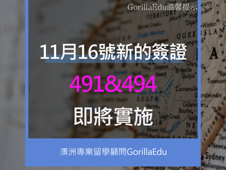 11月16號新的簽證491&494即將實施