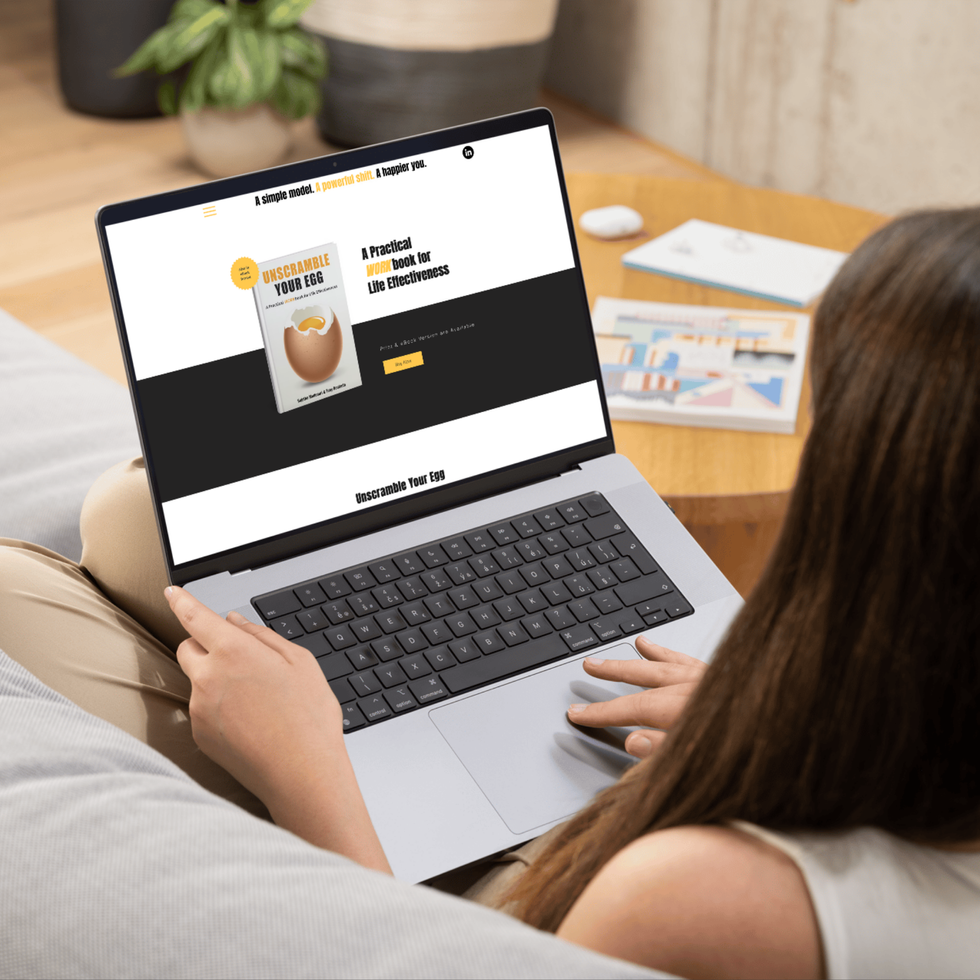 WEbsite Mockup - Unscramble Your Egg