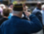 Veteran saluting