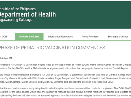 FEATURED: Second Phase of Pediatric Vaccination Commences