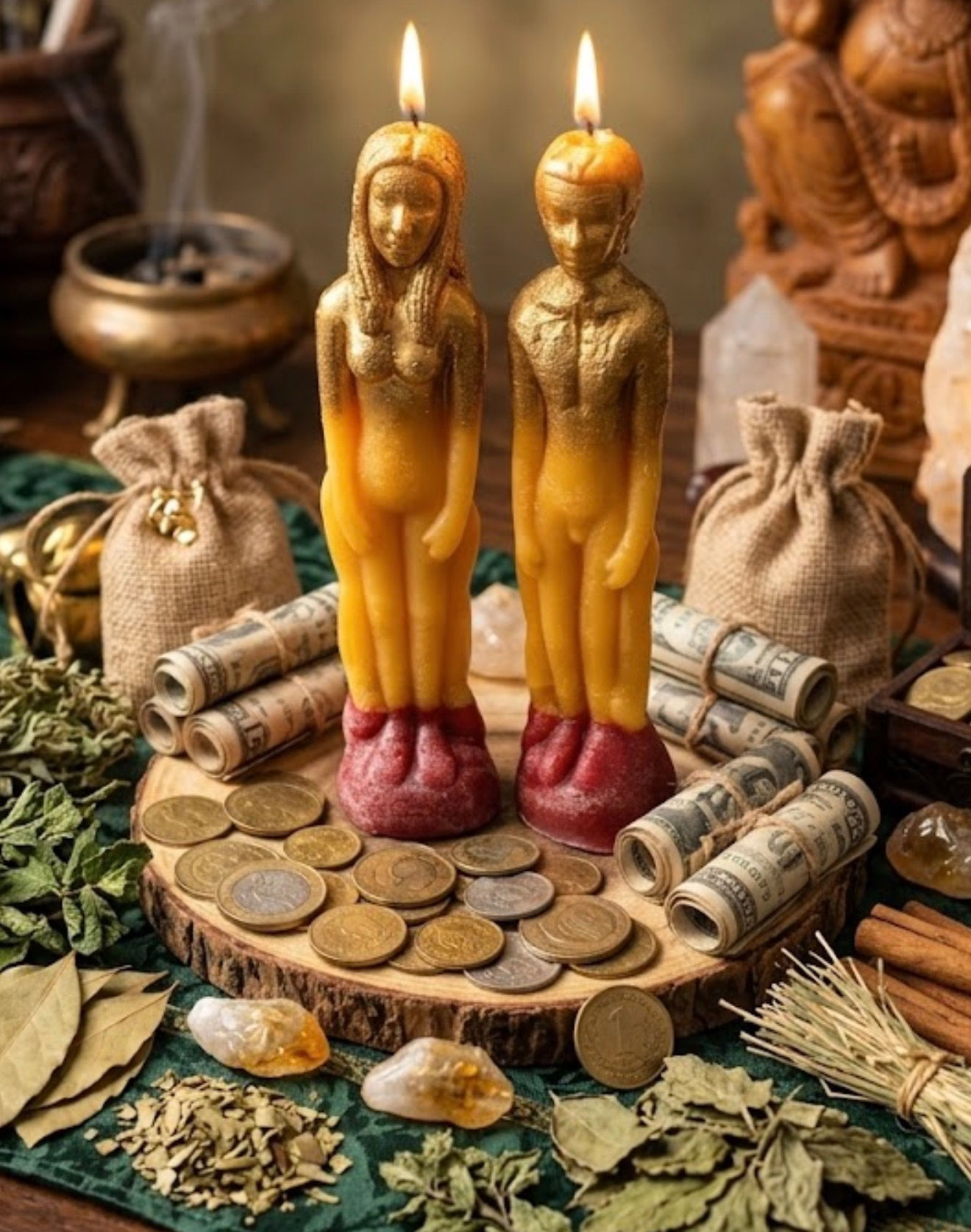 VELA SUERTE DE ORO 💰✨ Abundancia • Oportunidades • Prosperidad • Dinero a manos