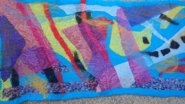 Floating on the Surface-felt-Hilary Pete