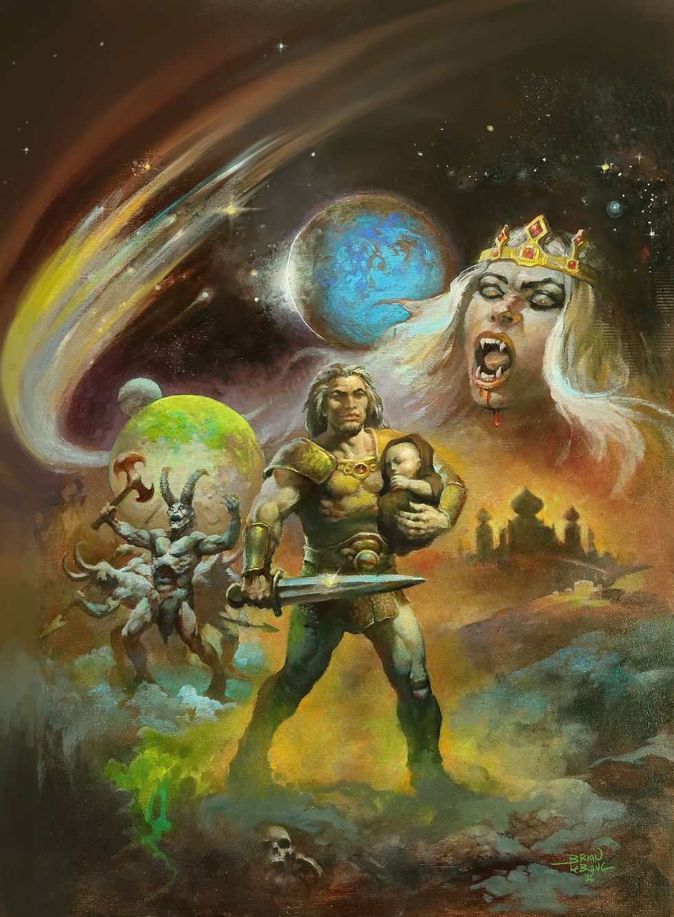 Brian LeBlanc's eerie new cover art for the WORLDS BEYOND WORLDS Expanded Edition. Coming this summer.