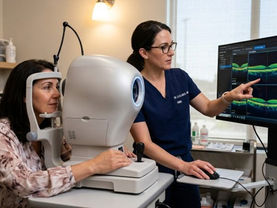 Retinal scans comparing changes in the retina over time