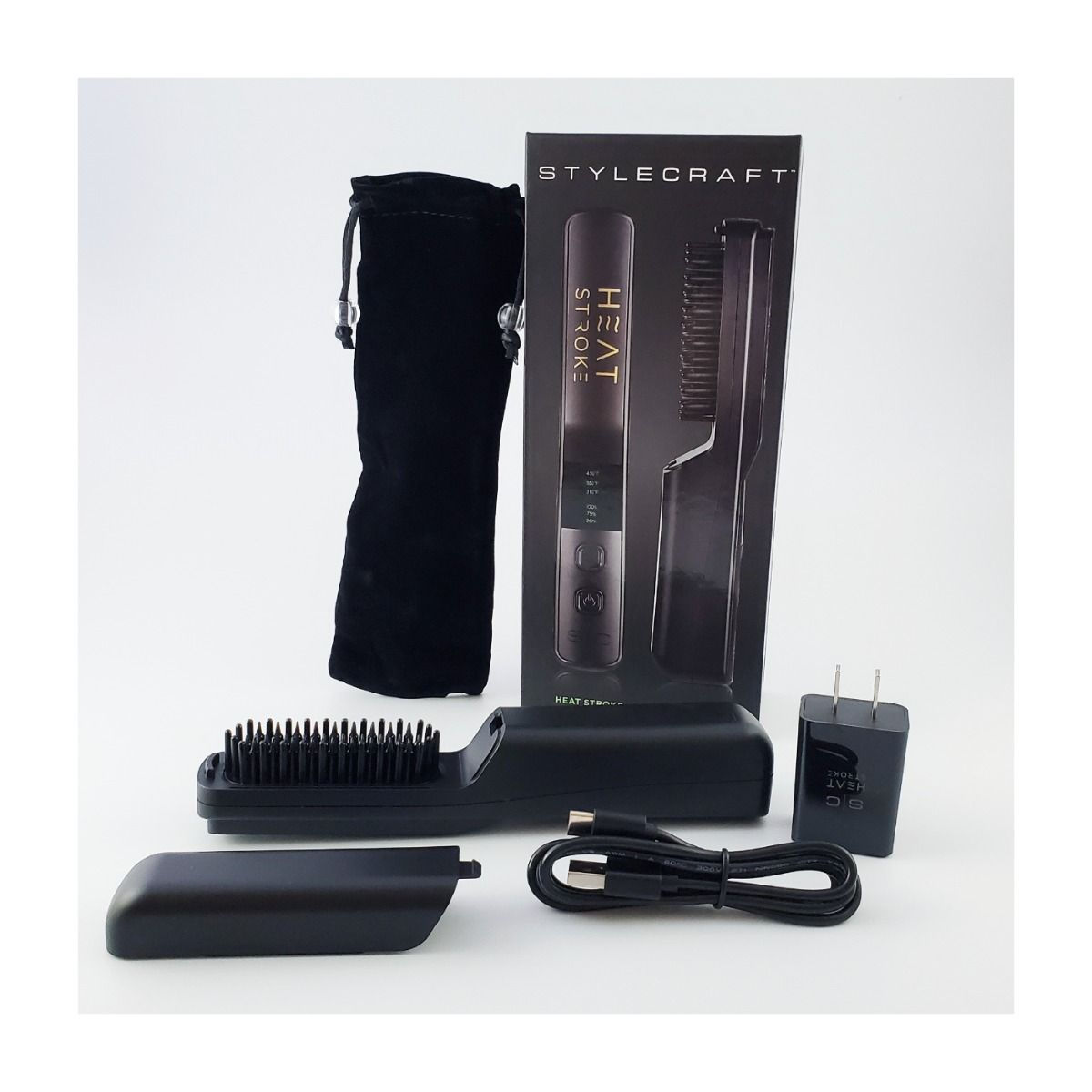 HEAT STROKE PROFESSIONAL BEARD & HAIR STYLING CORDLESS HOT BRUSH
