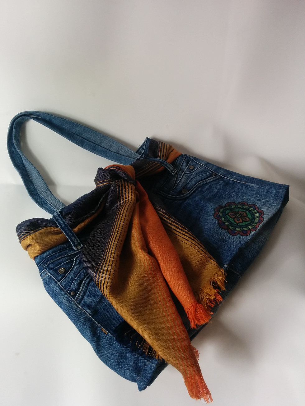 Miniatura: Bolsa-cartera Jean+paño lino café