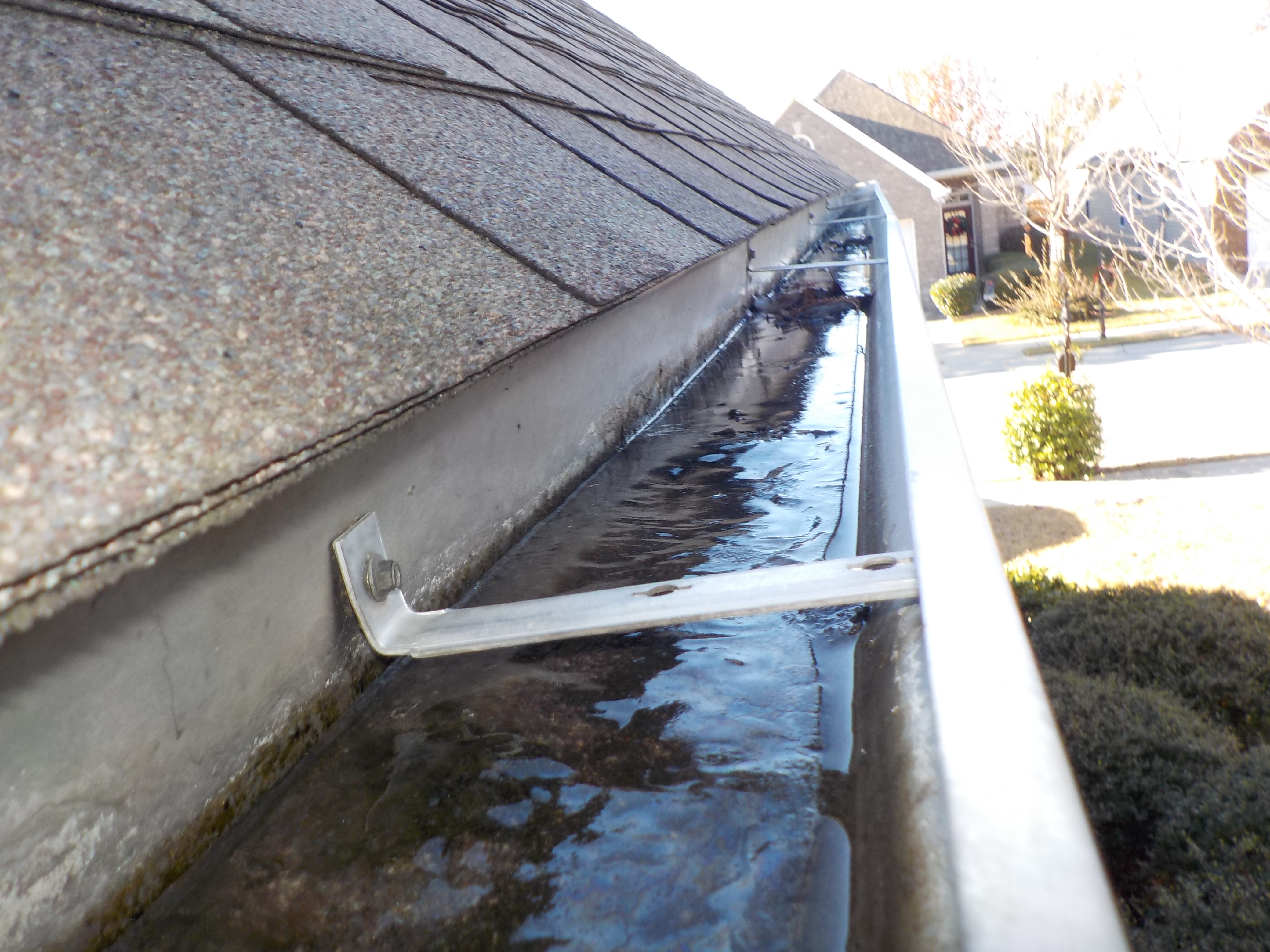 Ice in the gutter