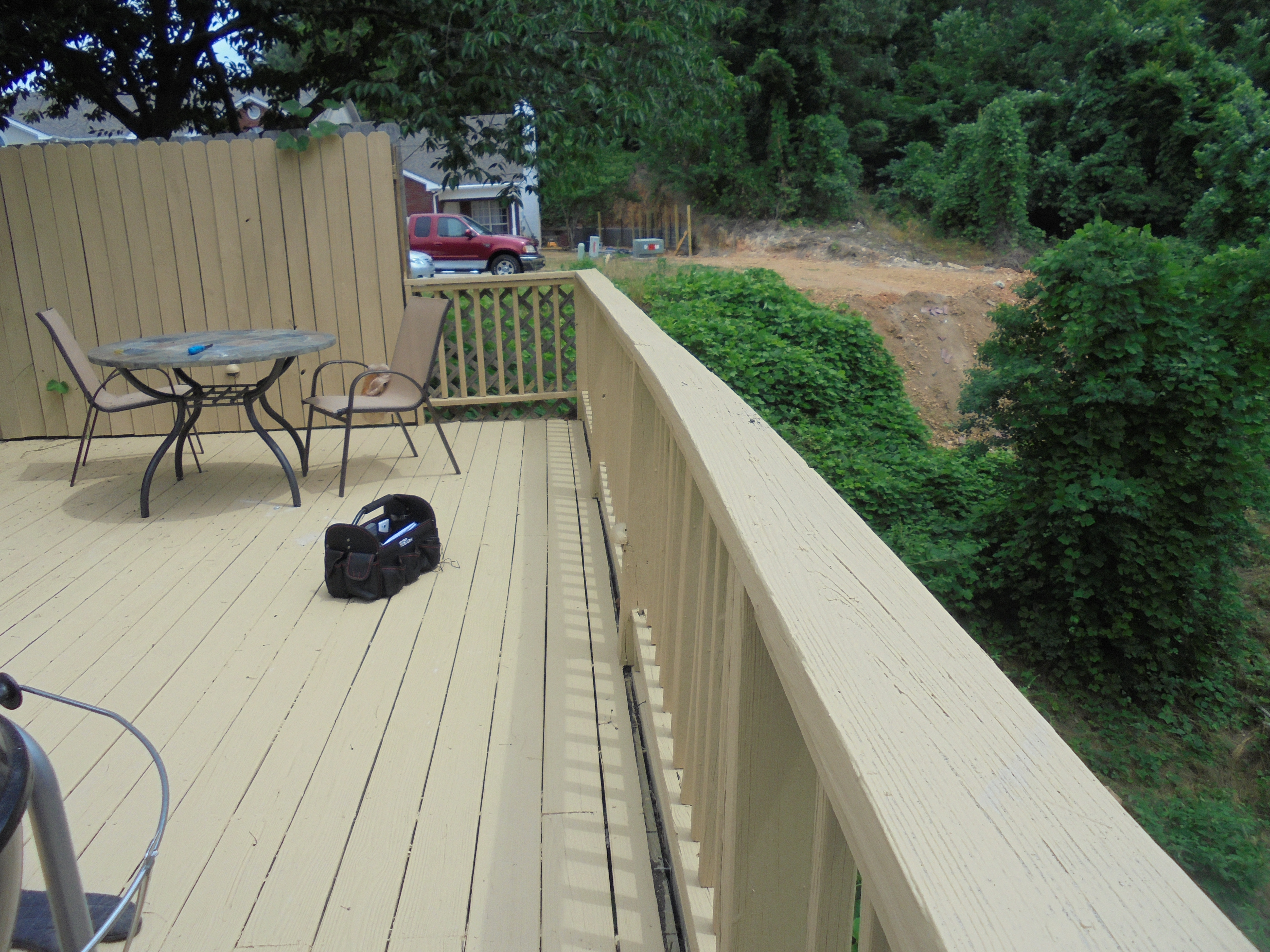 Deck rail needs repair in Pelham, AL