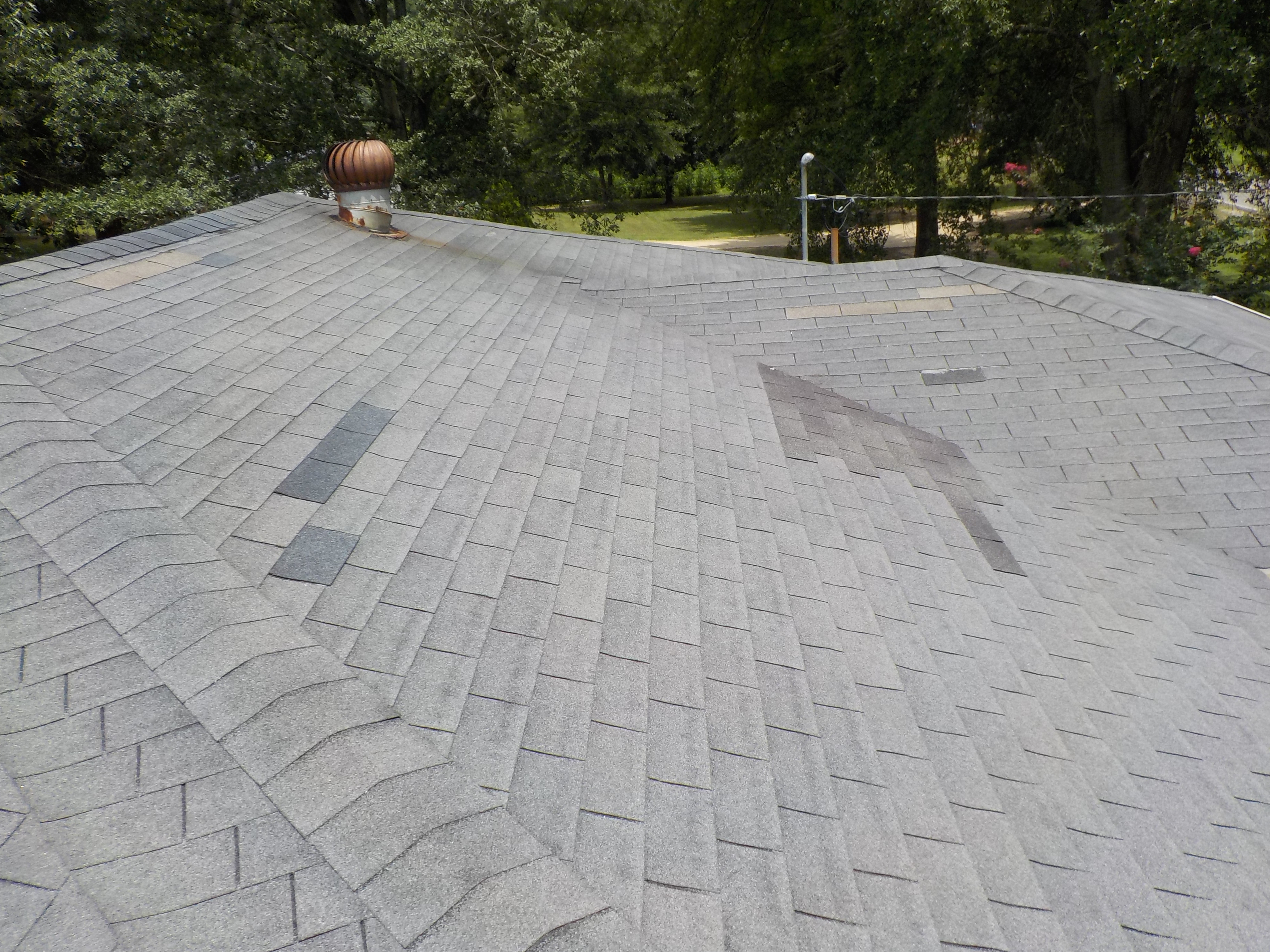 Patched roof