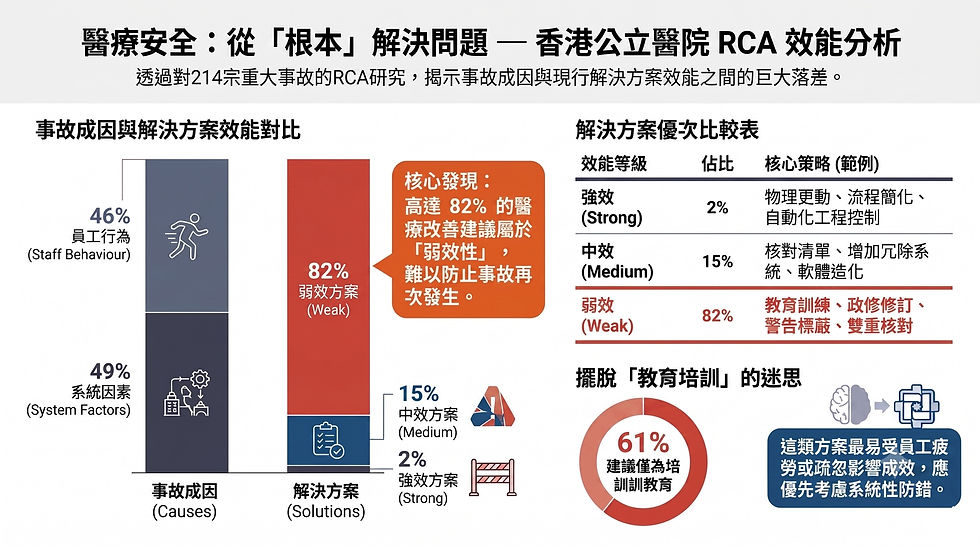 香港公立醫院的43院啟示:82%的改善建議都屬弱效管理?