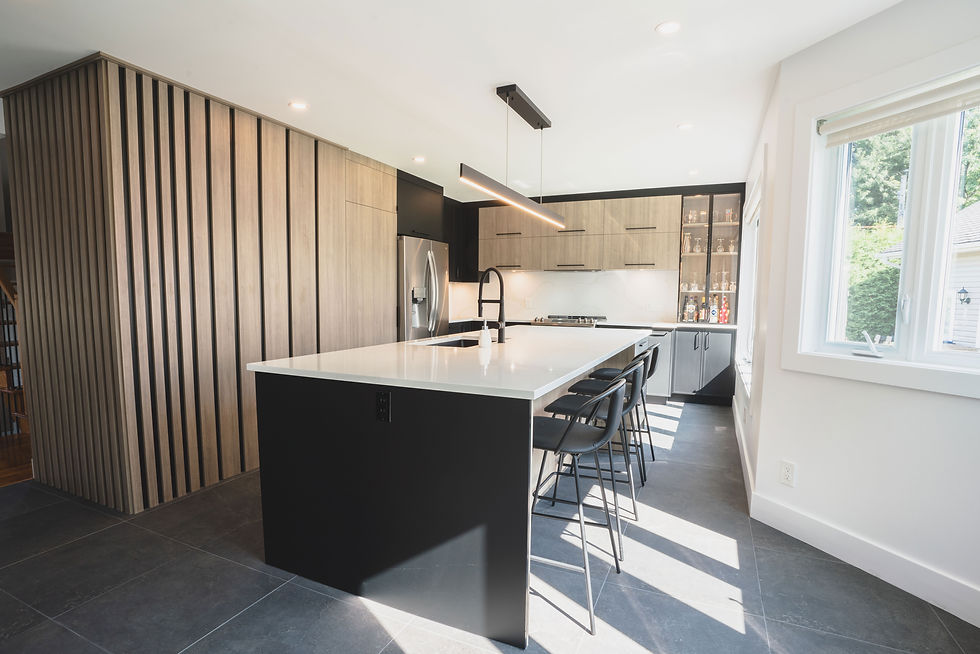 Cuisine noire et grain de bois (8)