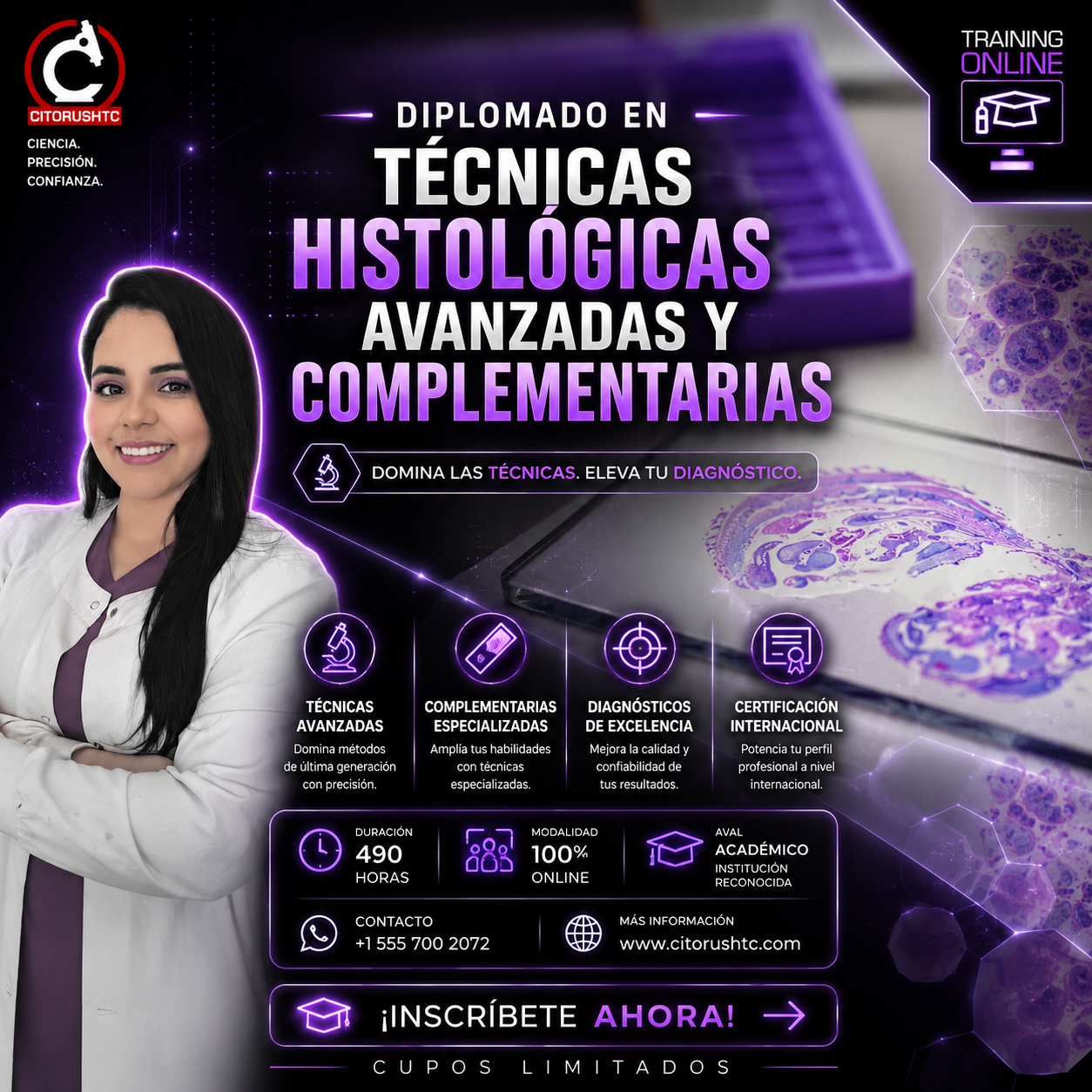 DIPLOMADO TÉCNICAS HISTOLÓGICAS AVANZADAS Y COMPLEMENTARIAS