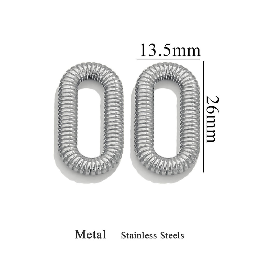 Miniatura: 5PCS Stainless Steel Connectors Gold Color Irregular Earrings Supplies Bezel Bla