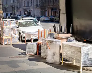 furniture outside house for delivery