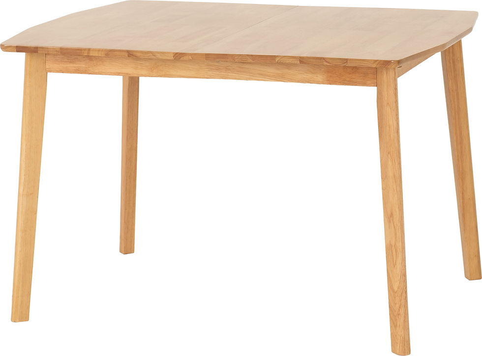 Thumbnail: Minimalist light wood dining table with square top and natural finish.