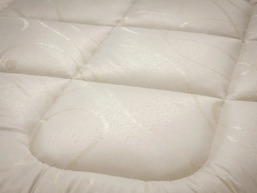 Thumbnail: Close-up of a soft, white quilted mattress or duvet texture.