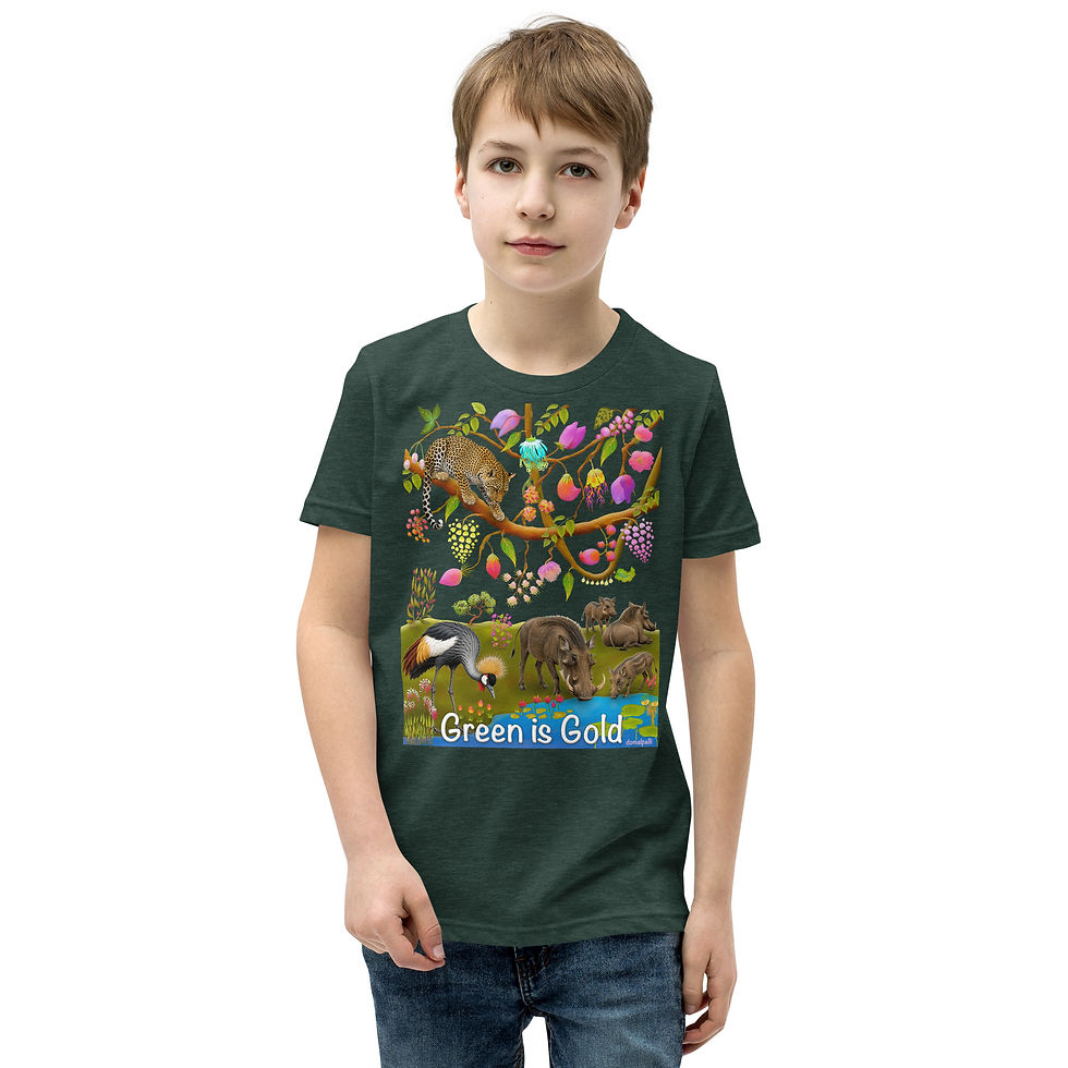 Thumbnail: Youth Short Sleeve T-Shirt - Leopard & Warthog