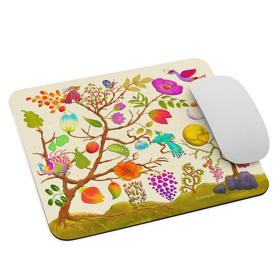 Thumbnail: Mouse pad - Magic Tree on Apricot White
