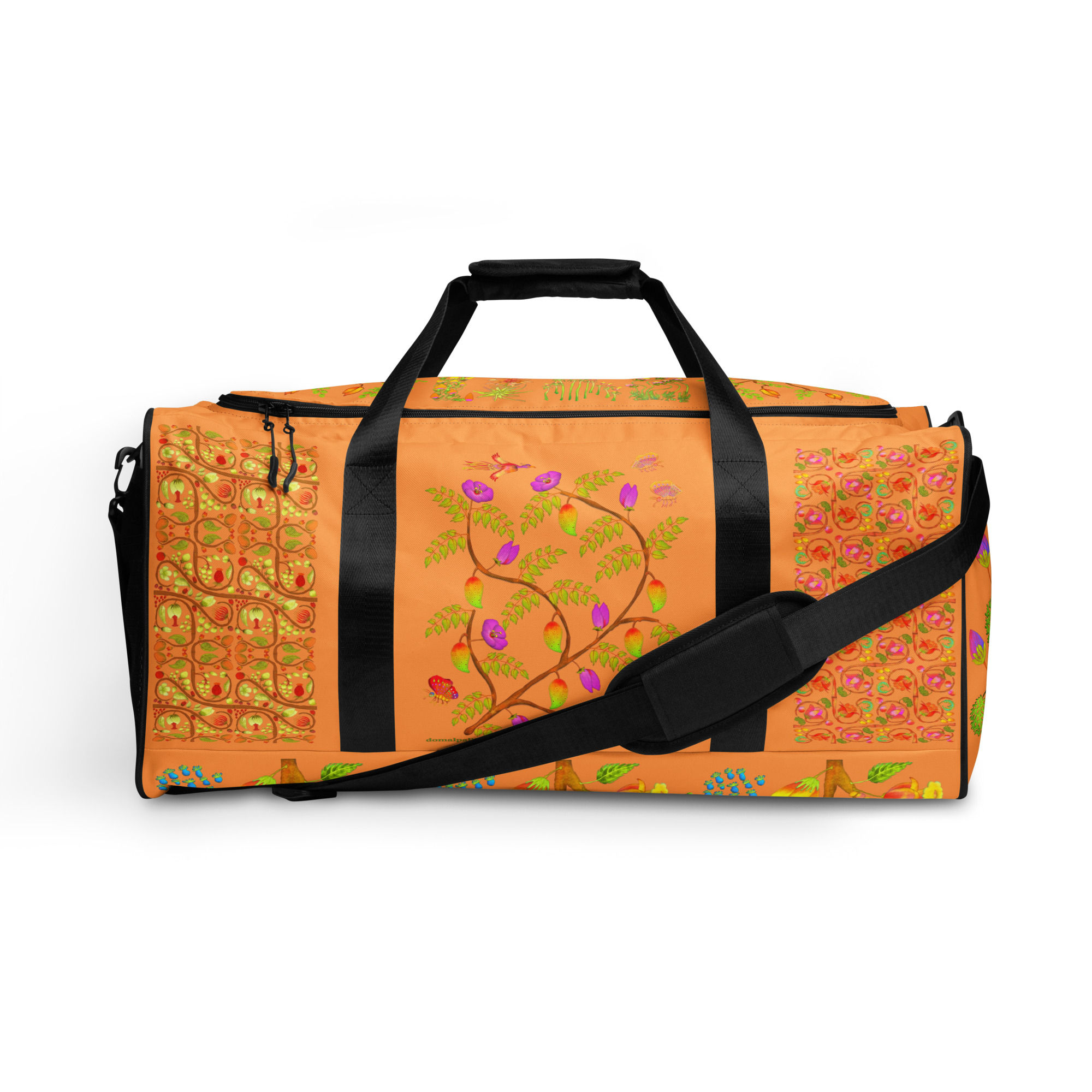 Duffle bag - Hand Painted Nature Motifs on Texas Rose