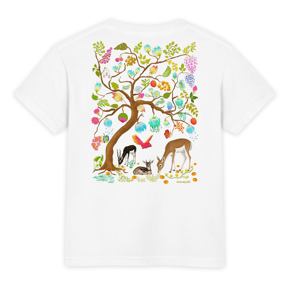 Thumbnail: Youth Garment-Dyed Heavyweight T-Shirt - Neelgai & Dhole Pups