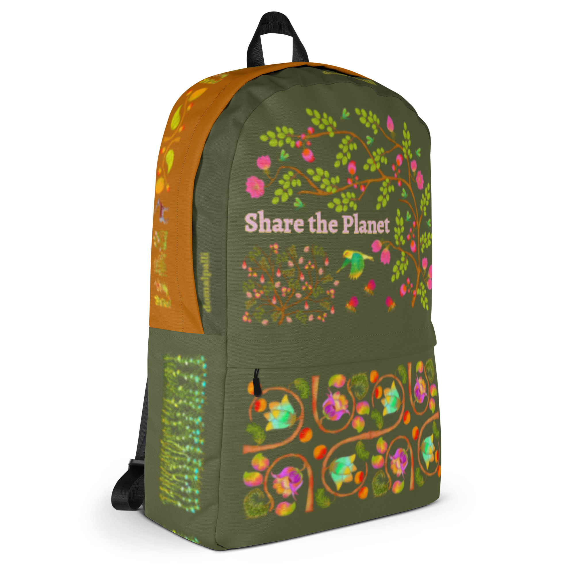 Backpack - Hand Painted Nature Motifs on Saratoga