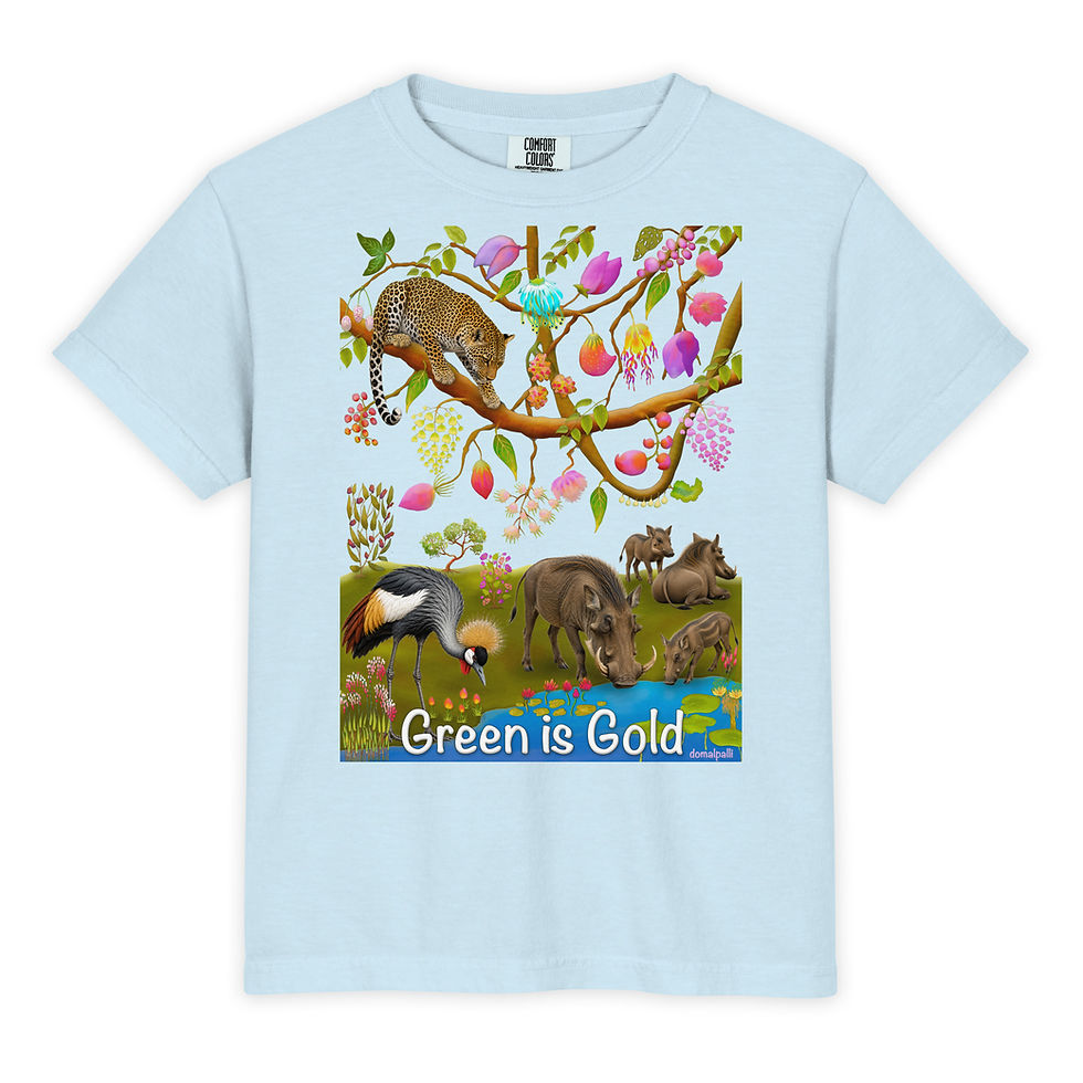 Thumbnail: Youth Garment-Dyed Heavyweight T-Shirt - Leopard & Warthogs