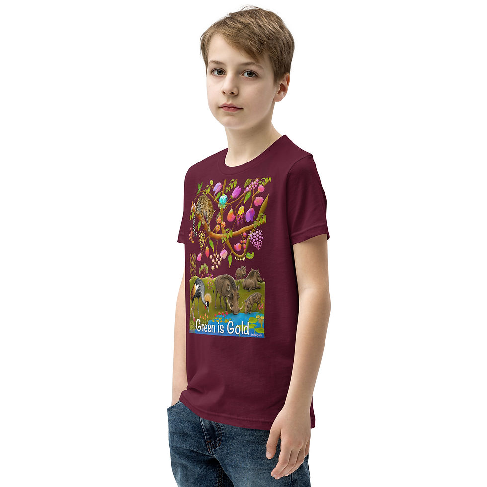 Thumbnail: Youth Short Sleeve T-Shirt - Leopard & Warthog