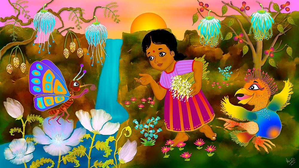 Ayan asks a butterfly for directions