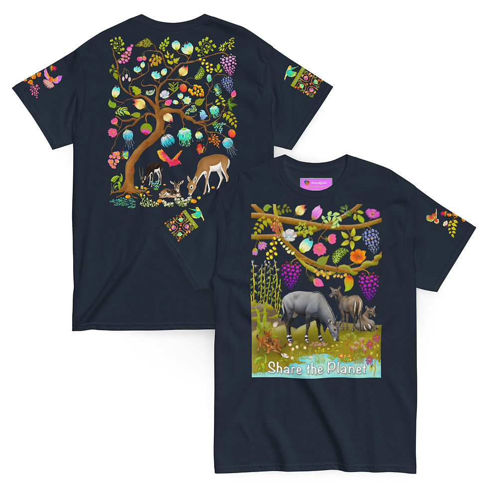 Thumbnail: Unisex classic tee - Neelgai & Dhole pups