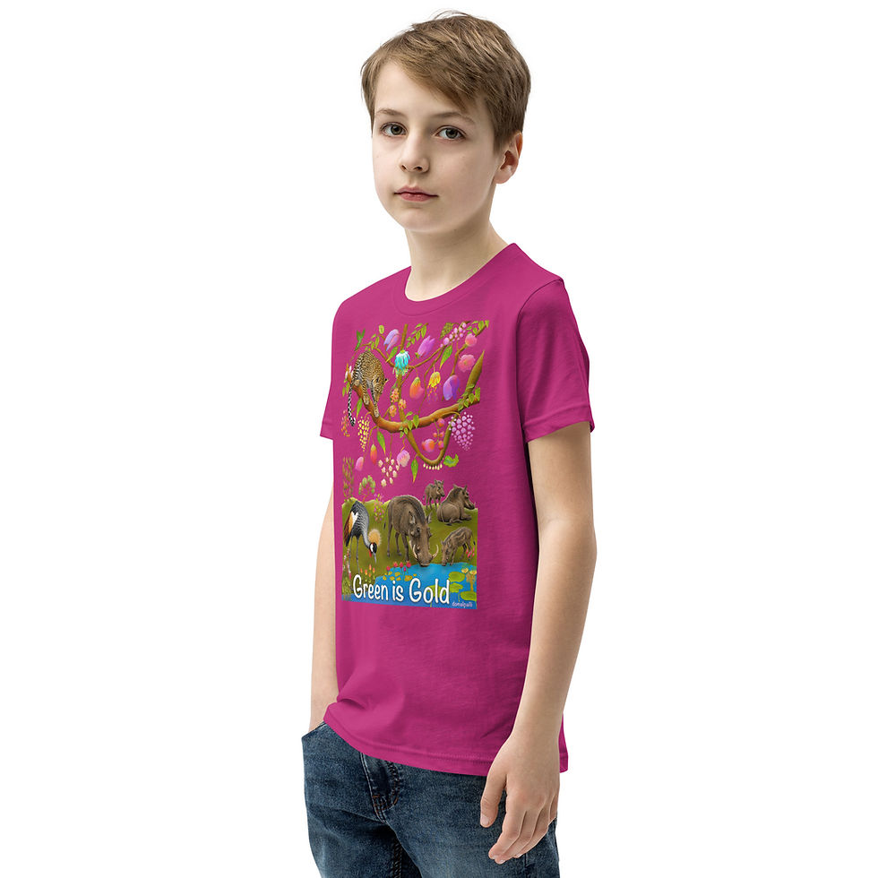 Thumbnail: Youth Short Sleeve T-Shirt - Leopard & Warthog
