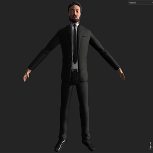 3D John Wick Character Asset (2022)