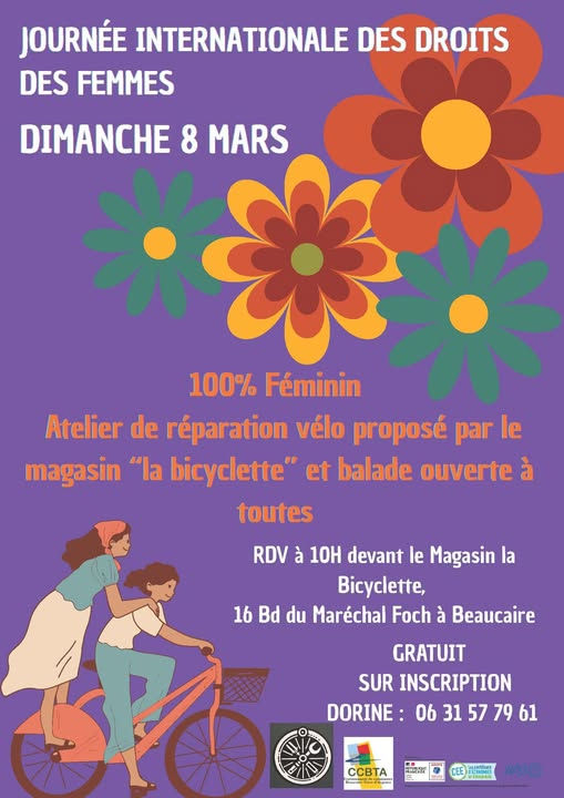 Journée internationale des droits des femmes - vélo