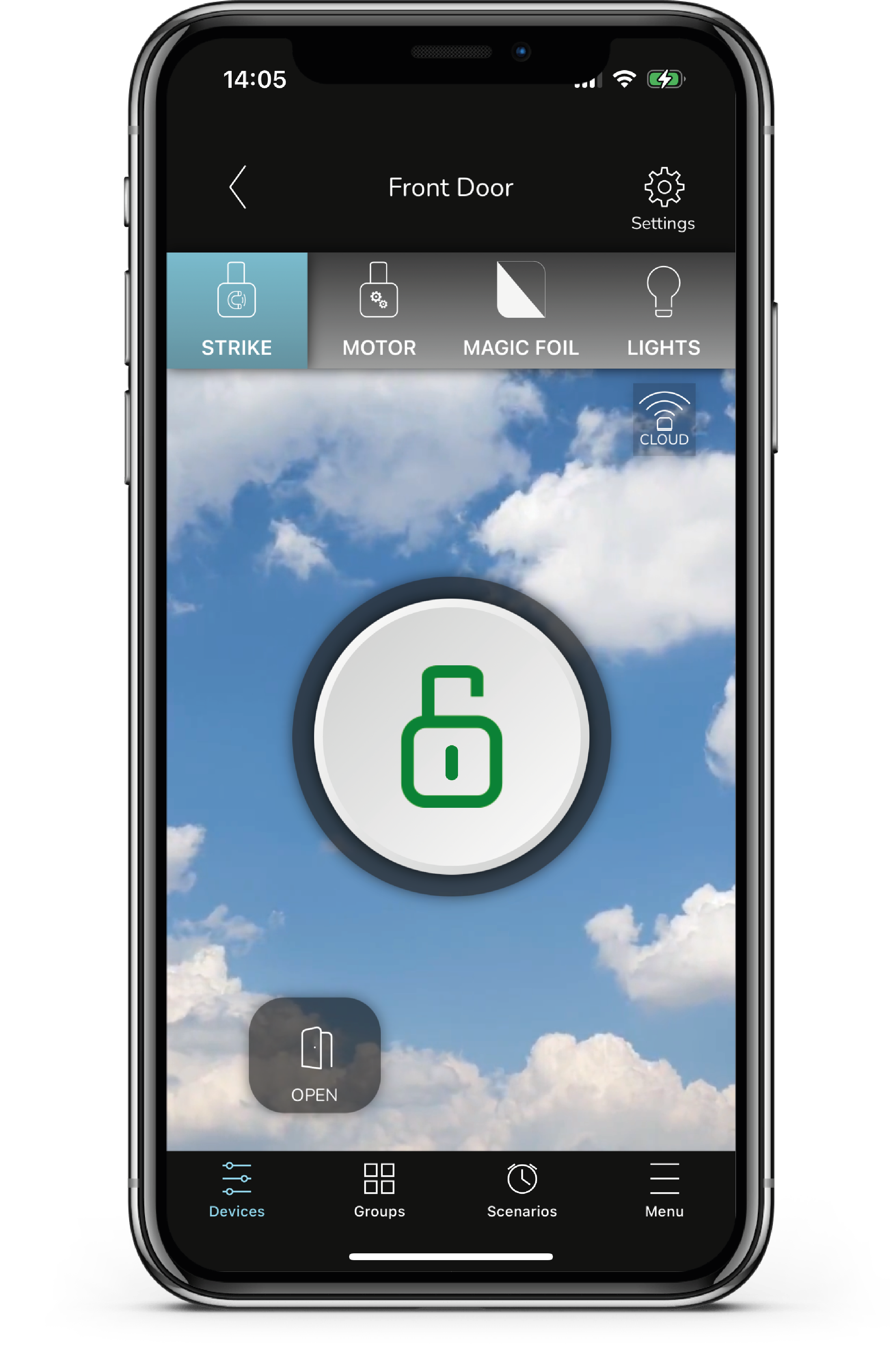 Unlock doors via the App