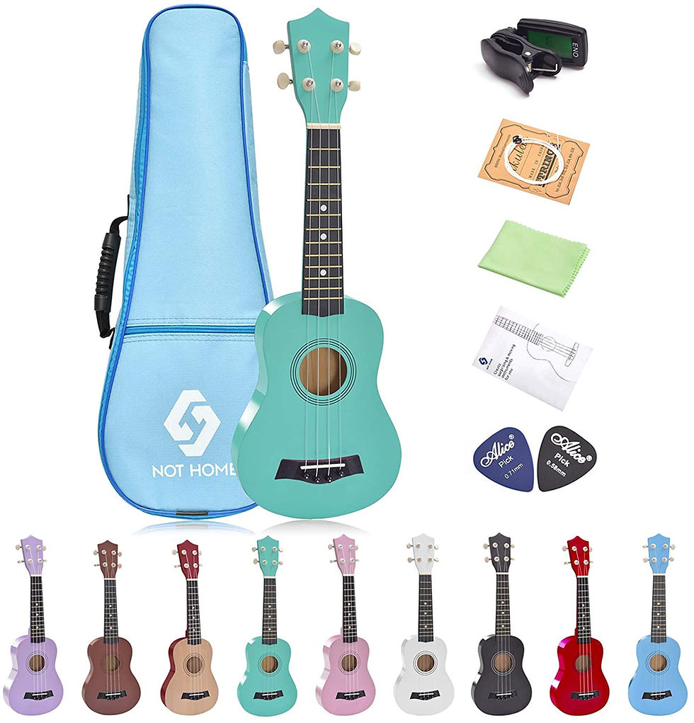 Ukuleles for kids with a travel case and color options