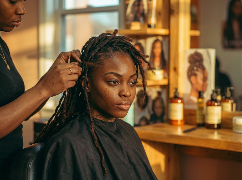 crocheting loc extesnions to natural hair 
