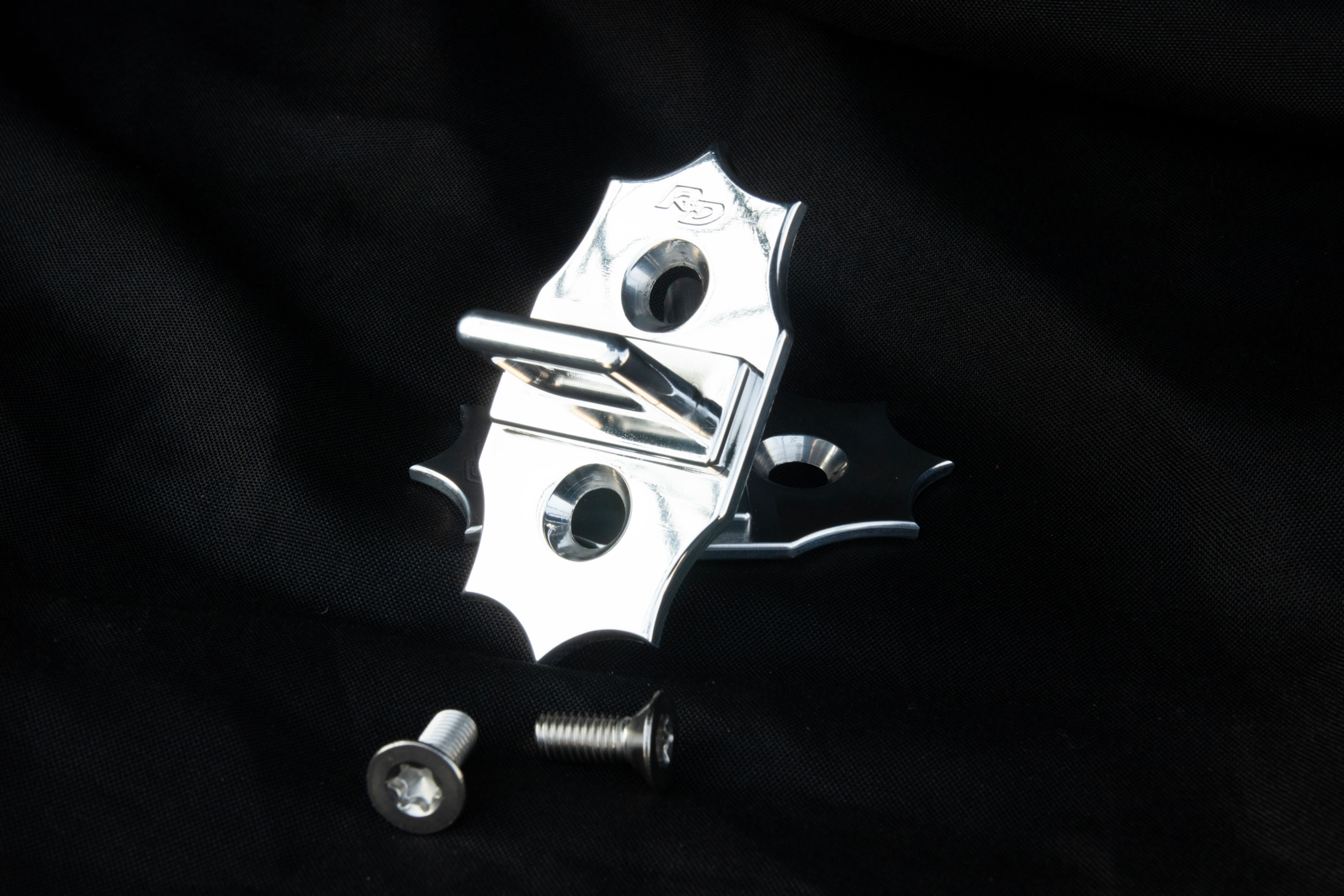 polished billet door strikers pair aluminum for GMC Chevy truck; billet polished door strikers with stainless steel bolts low