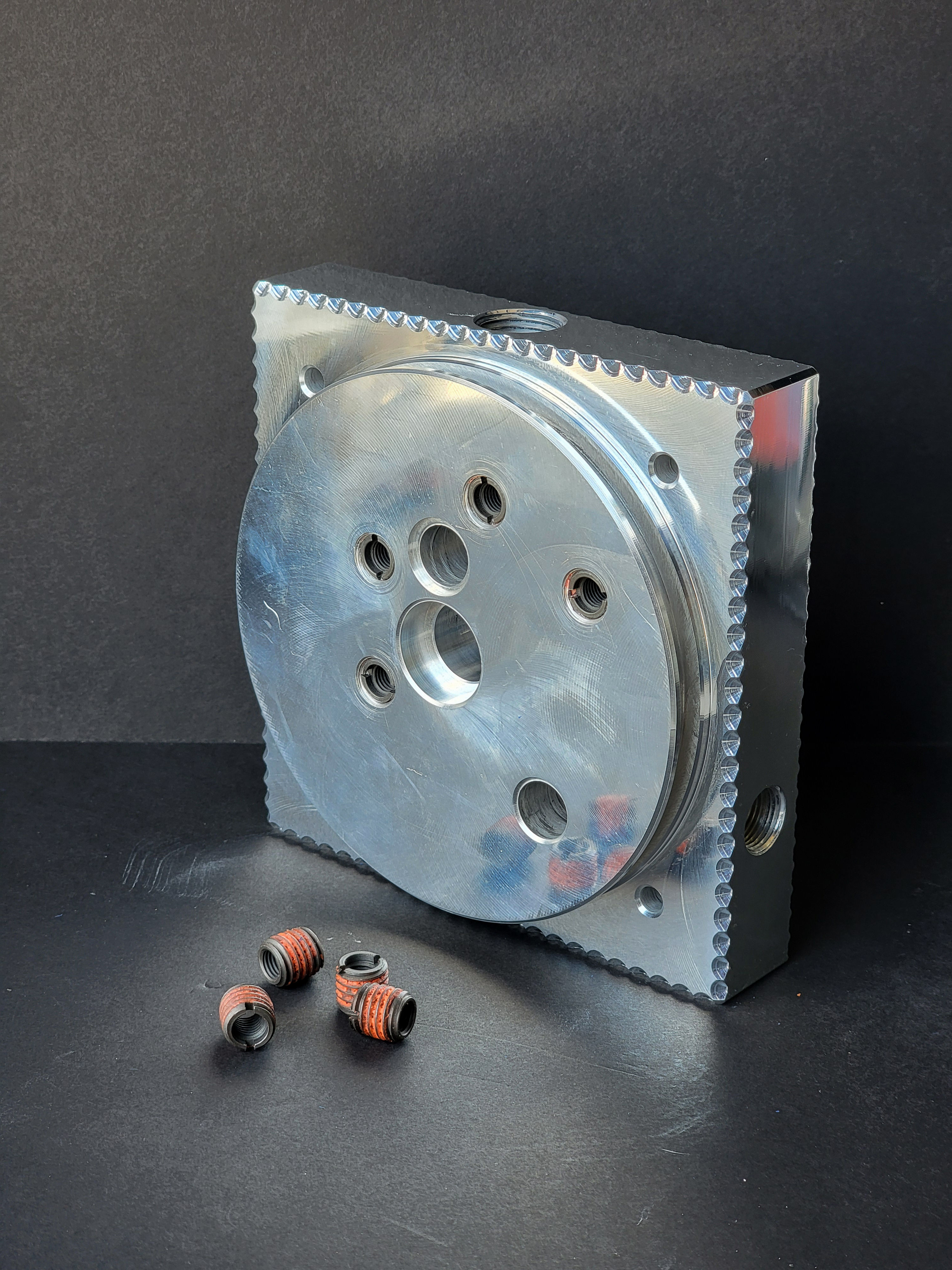 diamond cut single port billet hydraulic block for lowrider LH RH