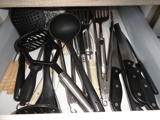 Kueche, Messer, Grillzange, Ferienhaus, 