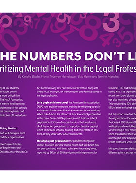 The NALP Foundation Team Co-Authors Article on Prioritizing Mental Health in the Legal Profession