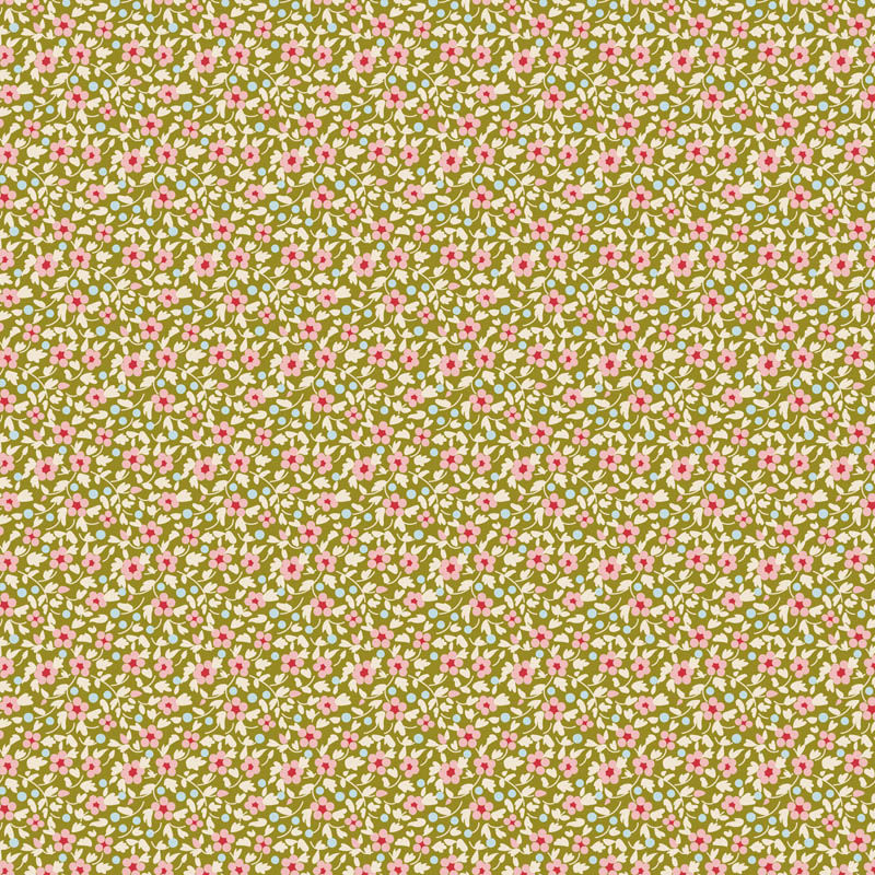 Tilda Brie Basics Green Fabric