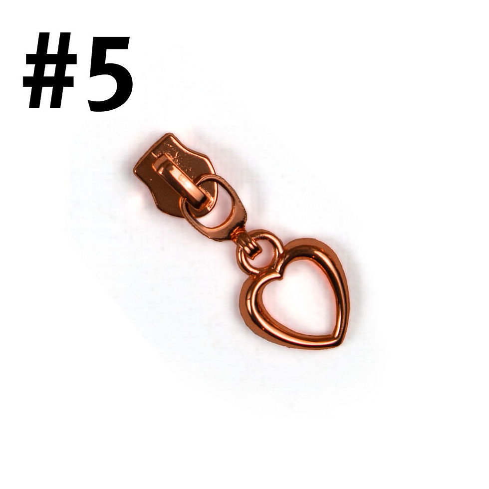 Thumbnail: #5 Non-Locking Zipper Slider Rose Gold