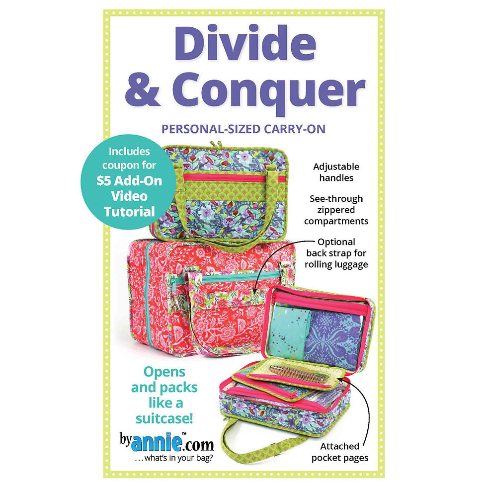 Divide and Conquer Bag Pattern - By Annie front