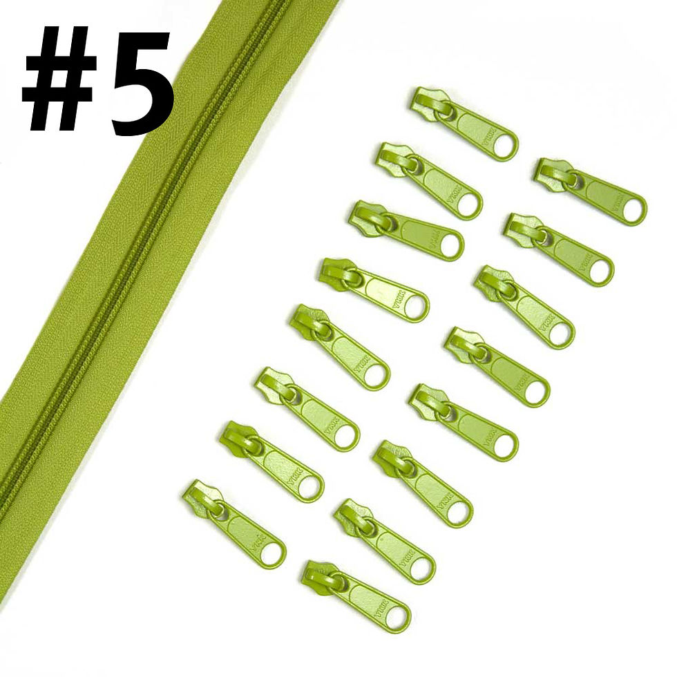 Thumbnail: YKK #5 Bag Zipper 4m (157") Pack with Pulls Apple Green