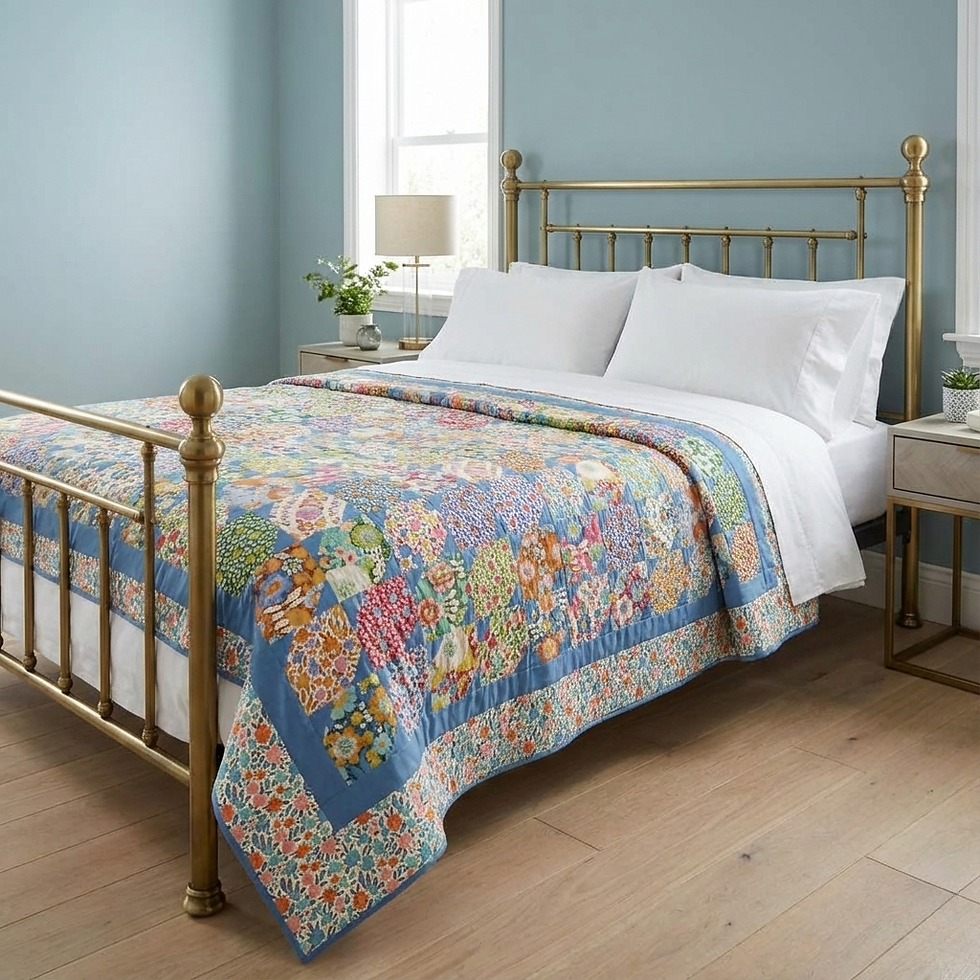 Thumbnail: Tilda Wallflower Stars Quilt Pattern