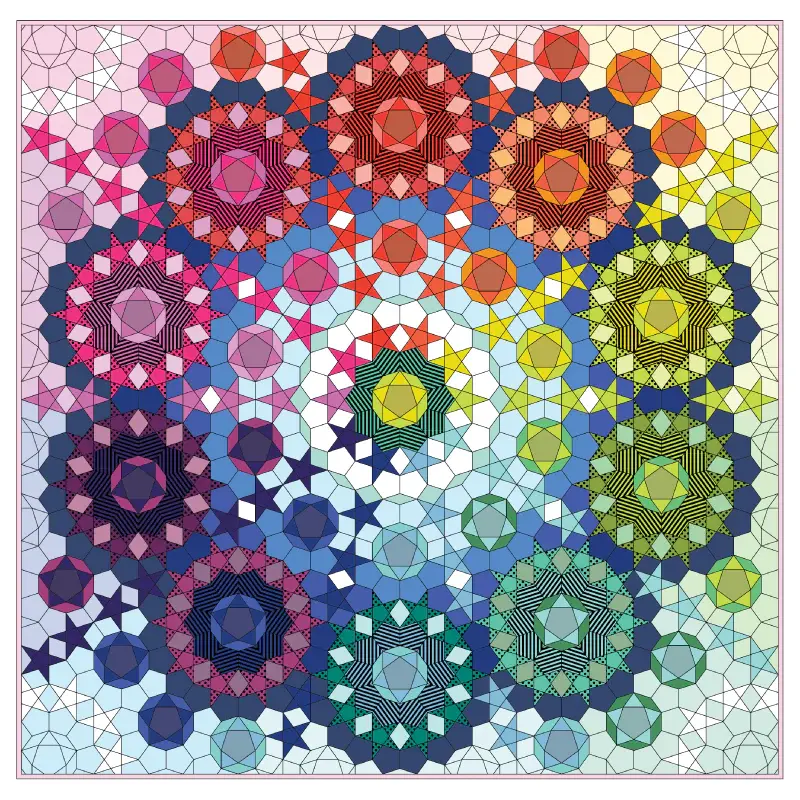 Tula Supanova Quilt pattern and pre-cut papers